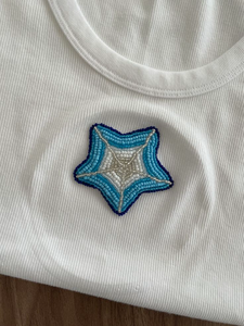 Seed Beads Ladies Embroidery <b>Tops</b> For Summer Party Wear Handmade Seed Beads Embroidery Women <b>Tops</b> Custom Fit Style - Product Image 6