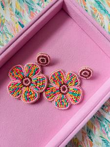 Stylish Handmade Embroidery Beaded Drop <b>Earrings</b> for Women Bohemian Fashion Statement Jewelry Wholesale - Product Image 6