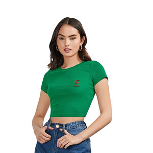 เสื้อครอปท็อปผู้หญิง ดีไซน์เรียบหรู น้ำหนักเบา สวมใส่สบาย ผ้าสัมผัสนุ่ม แฟชั่นมินิมอล เหมาะสำหรับวันหยุดฤดูร้อน - Product Image 1