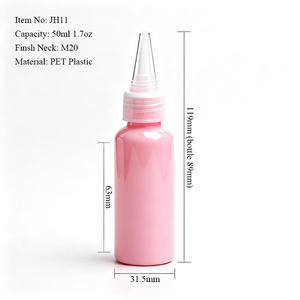 Unalilia JH11 50ml PET <b>Plastic</b> Cosmo Twist Top Applicator <b>Bottle</b>-Empty <b>Squeeze</b> Dispenser for Essential Oil Skincare Wholesale - Product Image 2