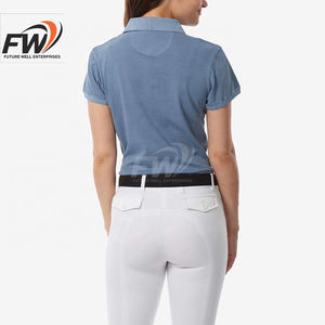 Fabricant de vêtements d'équitation personnalisés, hauts de base à manches longues pour femmes, sublimation, chemises d'équitation, vêtements d'équitation - Product Image 5