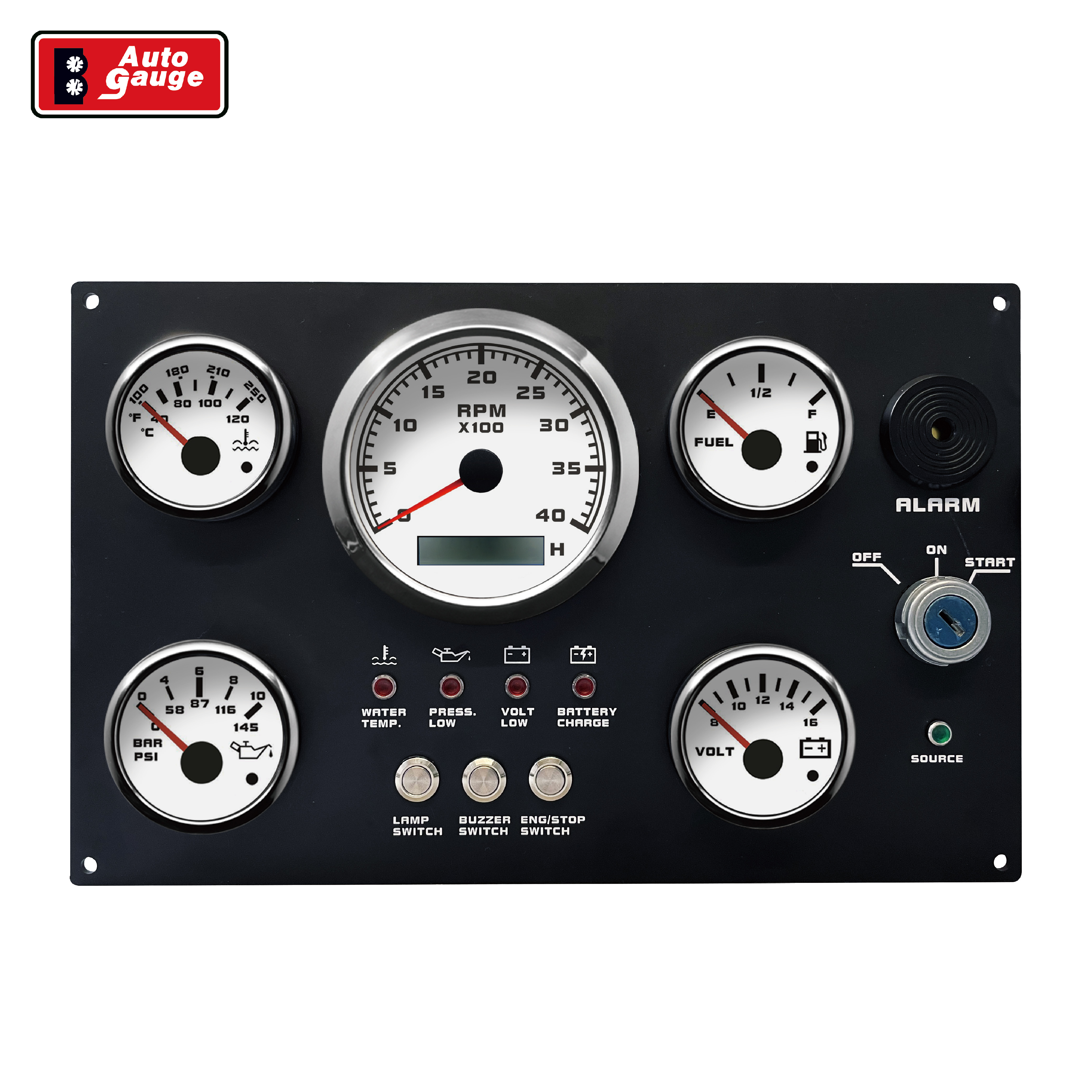 Voltímetro Marino Impermeable Con Pantalla LED, Rango 8-32V, Carcasa De Acero Inoxidable 316, IP67, Alarma Por Parpadeo Rojo, Para Coche, Barco O Vehículo Acuático