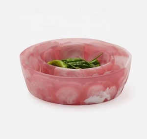 Prix réduits, bols de service en résine de couleur aqua, design mignon, écologiques, faits à la main, hautement polis, en stock chez Artizon Studio - Product Image 2