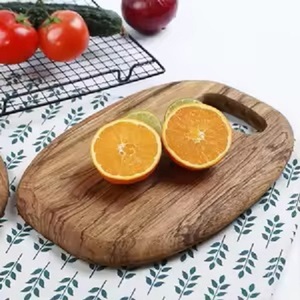 Planche à découper en bambou écologique de 2,0 cm d'épaisseur avec poignée, pour la cuisine, plateau de service en bois naturel non fini, motif classique, personnalisable - Product Image 2