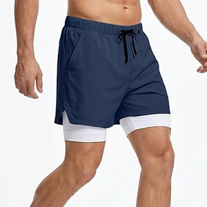 OEM <b>Men</b> 2 In 1 Athletic <b>Shorts</b> <b>Compression</b> Liner Running Gym <b>Shorts</b> With Phone Pocket Wholesale Bulk Supply - Product Image 6