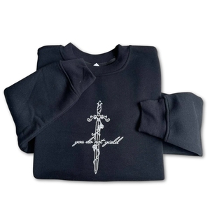เสื้อสเวตเชิ้ตปักลายดาบแบบหนาพิเศษ |   ผู้ผลิตผ้าฟลีซพรีเมียมขายส่ง ปักลายแบบกำหนดเองความหนาแน่นสูง - Product Image 1