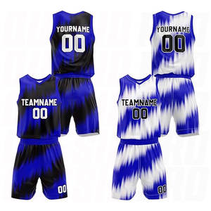 Uniforme de Baloncesto Redondo Halftone Royal, de Alta Calidad, Personalizado, Ropa Deportiva para Adultos, Conjunto de Jersey y Pantalones Cortos Transpirables - Product Image 1