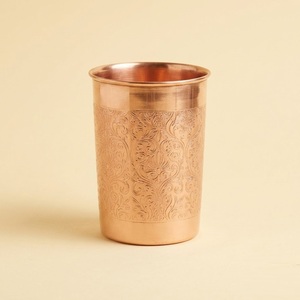 Hot Selling 100% Pure Copper Tumbler Set Traditional Ayurvedic Drinking Glass For Health Benefits Eco-Friendly Handmade Copper - Product Image 6