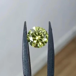 Diamante verde sintético de corte brillante redondo para la fabricación de joyas - Product Image 2