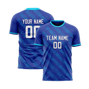 Maillot de football unisexe personnalisé OEM, imprimé, manches courtes, été, évacuation de l'humidité, séchage rapide, respirant, vêtements de sport - Product Image 2