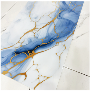 Piastrelle in ceramica antiscivolo effetto marmo 600x1200mm con linea dorata, completamente smaltate, resistenti agli acidi, per progetti villa e pavimentazioni/pareti, anche per bagno. - Product Image 5