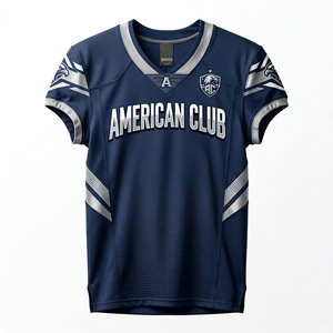 Maillot de football américain pour hommes, entraînement, coupe régulière, grandes tailles, logo personnalisé, numéros sur le devant, 100 % polyester, tissu mesh, manches courtes - Product Image 1