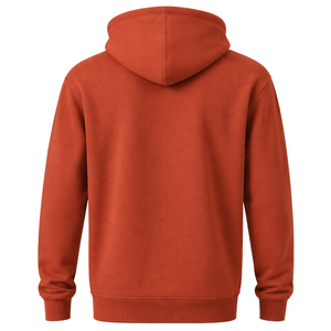 <b>Men</b>’s Custom <b>Orange</b> Pullover <b>Hoodie</b> Long Sleeve Regular Fit Fleece Sweatshirt with Drawstring Hood Kangaroo Pocket Streetwear - Product Image 2