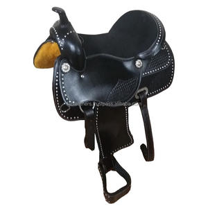Herramientas manuales de cuero Real Western Pleasure Trail Riding Horse Saddle Antique Western Barrel Racing Saddle con personalización - Product Image 1