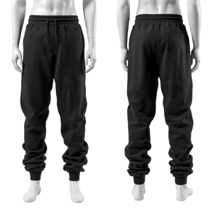 Pantalon de survêtement empilé en coton léger MATEX SPORTS pour homme avec taille élastique – Mode streetwear hiver - Product Image 2