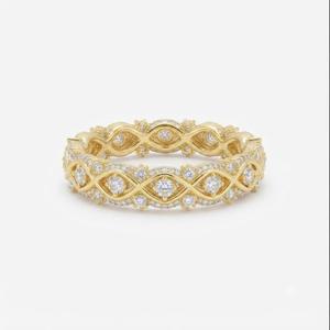 Anillo de Compromiso Clásico de Oro Amarillo de 18K para Mujer, con Diamantes Cultivados en Laboratorio, Corte Brillante Redondo, Certificado IGI, para Uso Diario - Product Image 1