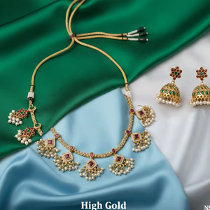 Conjunto de Collar de Estilo Antiguo Premium con Detalles Clásicos, Joyería Étnica para Novias, Perfecto para Estilos Festivos y de Ocasión - Product Image 1