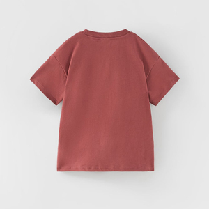 T-shirt décontracté pour homme, couleur unie, manches courtes, col rond, coupe classique, 100% coton jersey tricoté, logo imprimé sur le devant - Product Image 4