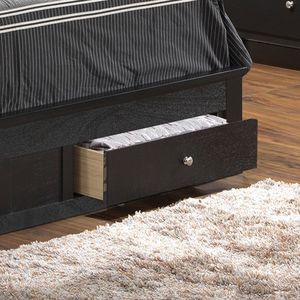 Letto contenitore versatile ed elegante, imbottito in nero - Product Image 4