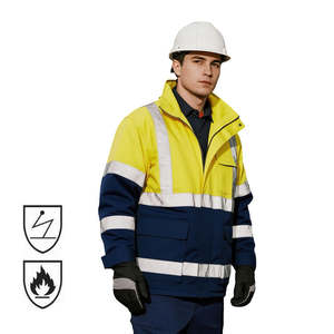 Ropa de Trabajo de Seguridad FR para Hombre, Certificada, Antiestática, Resistente al Fuego, Industrial, FRC, Protección Eléctrica Ocupacional, para Soldadura - Product Image 1