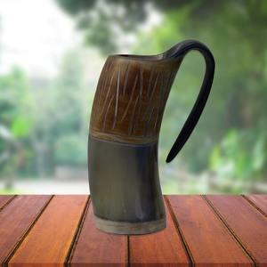 Tazas de Café de Cuerno de Búfalo, Pulimentadas, Ecológicas, con Incrustaciones Intrincadas, Vajilla Moderna - Product Image 1