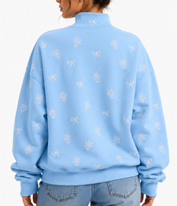 Sudadera Oversize de Cuello Alto para Mujer, 100% Algodón, Hombros Caídos, Fabricante OEM de Marca Privada - Product Image 3