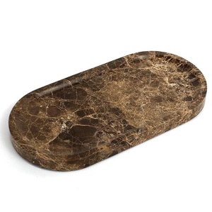 Luxury <b>oval</b> Natural Marble red lavento new Multipurpose Tray <b>Oval</b> Rectangular Round Serving Tray Premium Home Decor <b>Coffee</b> <b>Table</b> - Product Image 3
