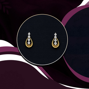 Pendientes de Diamantes Cultivados en Laboratorio con Corte Brillante, Oro Sólido de 9K, Certificación HRD de Lujo, para Aniversario, Compromiso, Boda, Regalo, Estilo Indio - Product Image 1