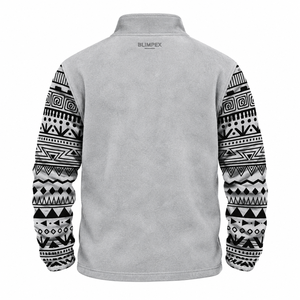 Sudadera Personalizada Unisex con Cierre de Cremallera, Estampado Geométrico, Cuello Alto, Forro Polar, con Logotipo Bordado, Marca Privada OEM - Product Image 2