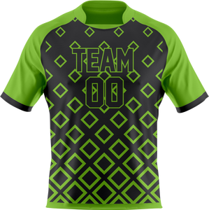 เสื้อฟุตบอลผู้ชายแบบกำหนดเองสำหรับสโมสรและทีม ผ้าตาข่ายระบายอากาศ โพลีเอสเตอร์/คอตตอน แห้งเร็ว เป็นมิตรกับสิ่งแวดล้อม รับผลิตแบบ OEM - Product Image 1