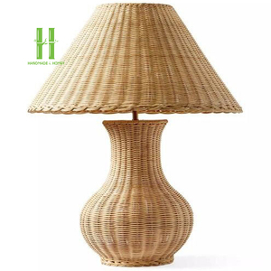 New Products Rattan Lamp Base Table Handwoven OEM Pendant <b>Light</b> for Home <b>Decoration</b> Variety of Colors Made in Vietnam HNH Craft - Product Image 1