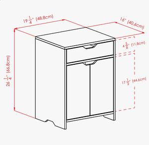 Mueble de Almacenamiento Moderno de Madera Blanca, Armario Minimalista con Cajones y Puertas Dobles, Estante de Pie para Hogar, Oficina y Sala de Estar - Product Image 3