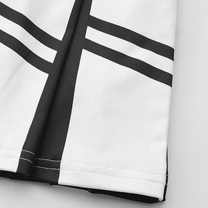 Conjunto de Uniforme de Porristas de Diseño Personalizado al por Mayor, Top Blanco sin Mangas de Spandex, Falda con Pedrería y Estampado por Transferencia Térmica 100% - Product Image 6