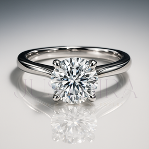 Certified Round Cut Moissanite Diamond <b>Solitaire</b> <b>Ring</b> for Women <b>Silver</b> Gold Rose Gold Options Free Delivery Elegant Fine Jewelry - Product Image 2