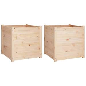 Grand ensemble de 2 jardinières durables en pin massif pour pots de fleurs et jardinières - Product Image 2