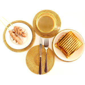 Rattan <b>Trivets</b> Pot Hand Woven Rattan Heat Resistant Pot Holder <b>Trivet</b> Heat Resistant Pot Holder for <b>Kitchen</b> - Product Image 5