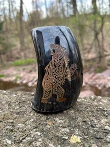 Matériaux de qualité supérieure et fabrication artisanale pour des cadeaux uniques et une utilisation quotidienne de boissons fraîches – Grand verre à boire en corne - Product Image 4