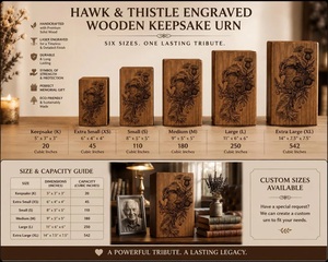 Handmade American Style Wooden Eagle Cremation Urn Engraved <b>Memorial</b> Keepsake <b>Box</b> Rustic Eco-Friendly Personalized Baby - Product Image 2