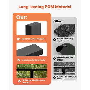 Confezione da 2 Connettori Rettangolari in POM per Corrimano, Accessori per Ringhiere Piatte, Dispositivi di Assistenza per Scale - Product Image 4