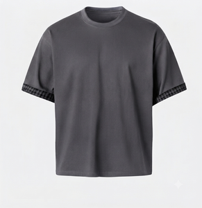 T-shirt formel professionnel pour homme à col rond, respirant, 100 % coton, couleur unie, haute qualité, coupe classique, design économique, faible MOQ - Product Image 5