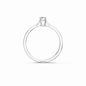 Anillo de Compromiso Clásico con Diamante Cultivado en Laboratorio con Corte Esmeralda, Certificado por IGI, Oro de 10K, 14K, 18K, Plata 925, 935 - Product Image 4