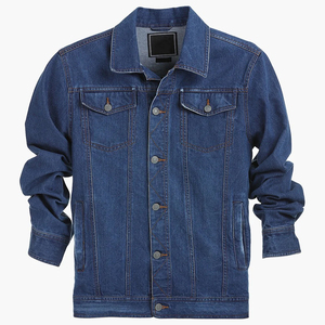 Veste en jean vintage personnalisée pour homme, respirante, lavable, coupe ajustée, 100% polyester denim, prix de gros - Product Image 6