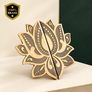 Luxury Matt Eco-Friendly Durable Traditional Antique Brass Hibiscus Shape Double <b>Door</b> <b>Handle</b> Easy Installation for Main Entrance - Product Image 2