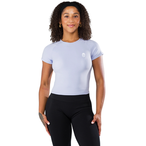 Camiseta Deportiva para Mujer, Manga Corta, Ajuste Elástico, Tela Suave y Ligera, Ropa Deportiva Informal para el Día a Día, Ropa de Gimnasio - Product Image 1