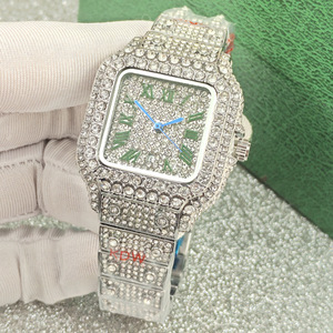 Reloj de Pulsera de Cuarzo para Hombre, de Lujo, Clásico, Dorado, con Correa de Acero, Escala Romana, Calendario y Diamantes de Imitación, 35 mm - Product Image 1