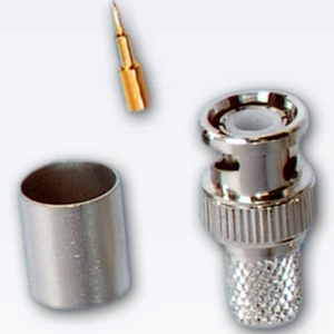 Premium Bnc Male Crimp Type Connector Nickel Plated Cctv Dvr Audio Video Rf Cable <b>Adapter</b> Part - Product Image 1