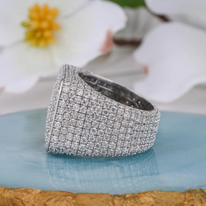 Bague pour homme en argent sterling 925 avec diamant Moissanite, style Hip Hop de luxe, entièrement sertie, clarté VVS, bijou de déclaration, cadeau - Product Image 5