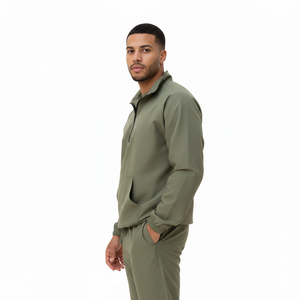 Conjunto Deportivo Casual de Moda para Hombre, Primavera 2026, Venta al Por Mayor, Conjunto de 2 Piezas, Conjuntos de Ropa para Hombre, Camisa y Pantalones Personalizados - Product Image 2