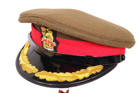 Casquette de fatigue de haute qualité des Templiers avec patch Croix Rouge et cordon doré - Casquette de fatigue personnalisable avec logo couleur