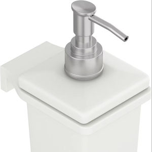ขวดใส่สบู่เหลวทรงสี่เหลี่ยมพร้อมปั๊มกันสนิม ภาชนะใส่สบู่เหลวและโลชั่นแบบเติมได้สำหรับห้องน้ำ - Product Image 1